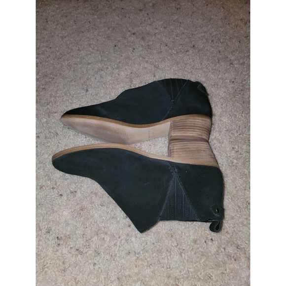 Marc Fisher Wilde Ankle Booties size 8 1/2 M Black Suede Block Heel - Picture 5 of 7